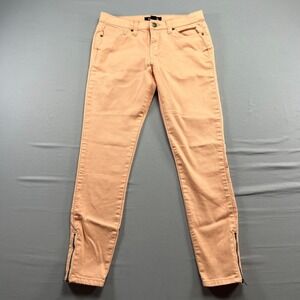 Forever 21 Premium Denim Skinny Jeans Womens 27 Peach Stretch Low Rise Zip Fly